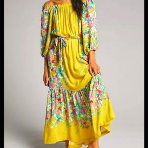 Anthropologie Eliora Off The Shoulder Maxi Dress XS